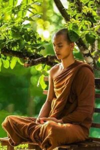 monk show importance of meditation