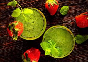green leafy and fruit juice